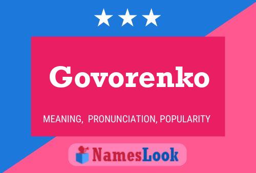 Govorenko Name Poster