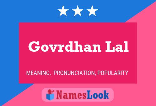 Govrdhan Lal Name Poster