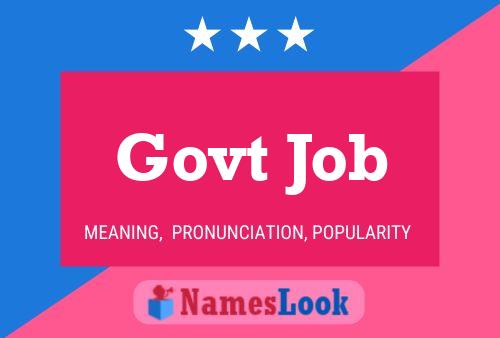 Govt Job Name Poster