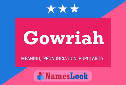 Gowriah Name Poster