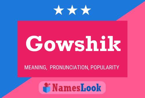 Gowshik Name Poster