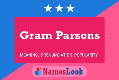 Gram Parsons Name Poster