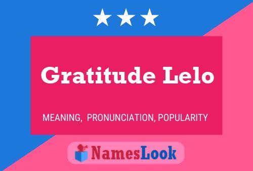 Gratitude Lelo Name Poster