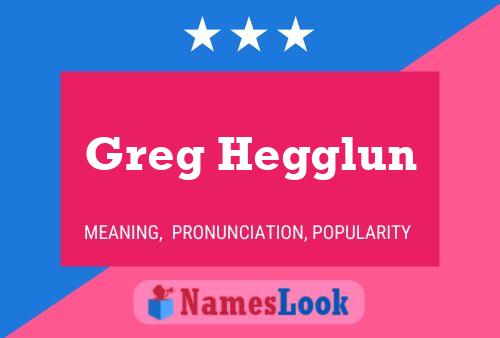 Greg Hegglun Name Poster