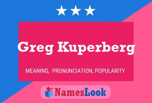 Greg Kuperberg Name Poster