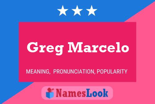 Greg Marcelo Name Poster