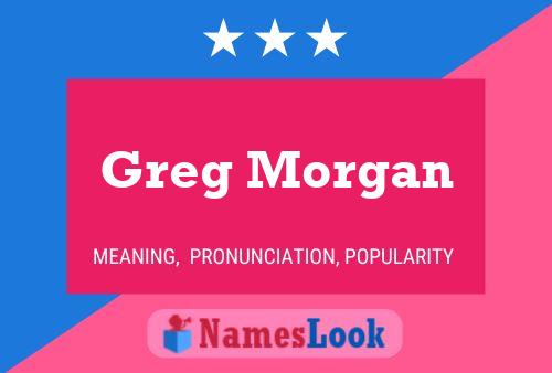 Greg Morgan Name Poster