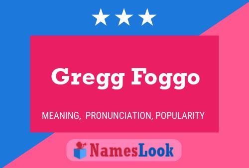 Gregg Foggo Name Poster