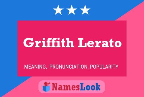 Griffith Lerato Name Poster