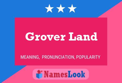 Grover Land Name Poster