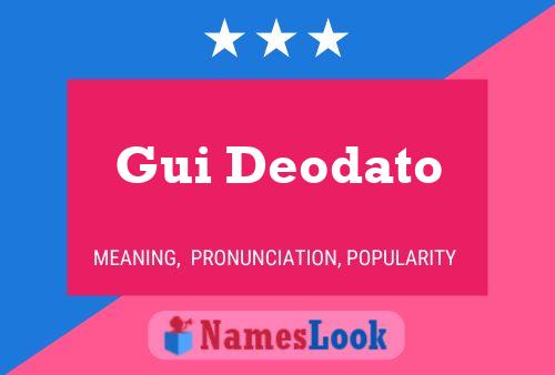 Gui Deodato Name Poster