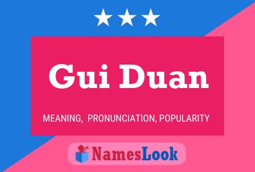 Gui Duan Name Poster