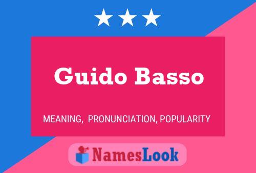 Guido Basso Name Poster