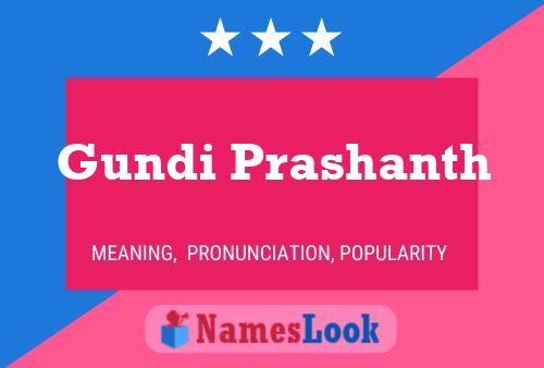 Gundi Prashanth Name Poster