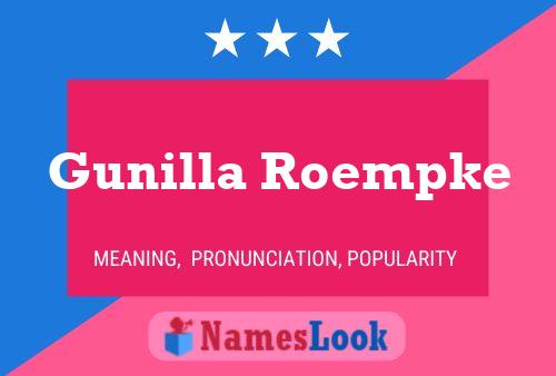 Gunilla Roempke Name Poster