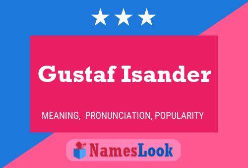 Gustaf Isander Name Poster