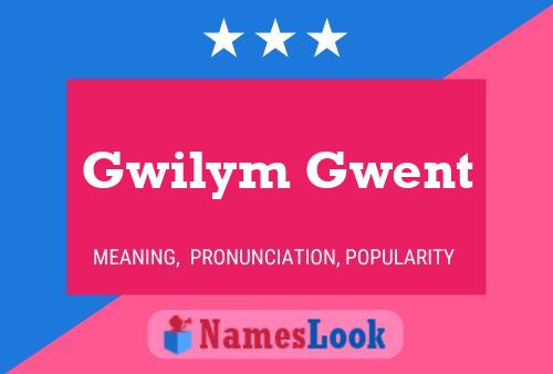 Gwilym Gwent Name Poster