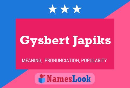 Gysbert Japiks Name Poster