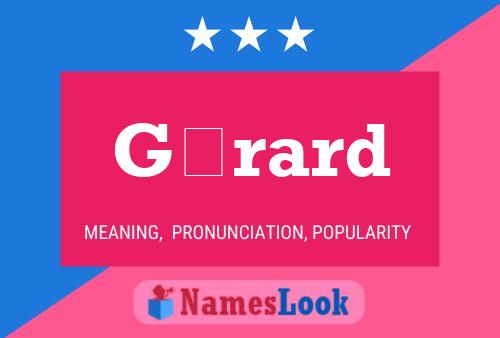 Gérard Name Poster