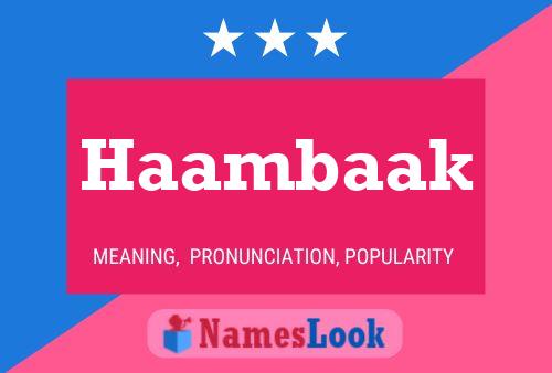 Haambaak Name Poster