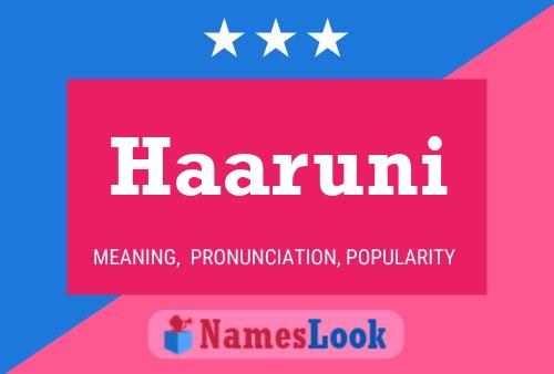 Haaruni Name Poster