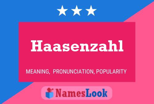 Haasenzahl Name Poster