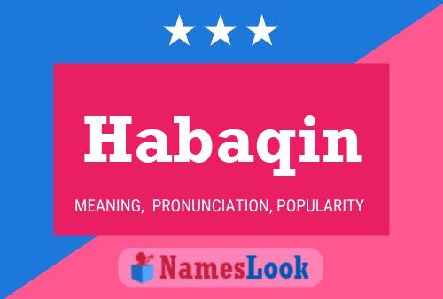 Habaqin Name Poster