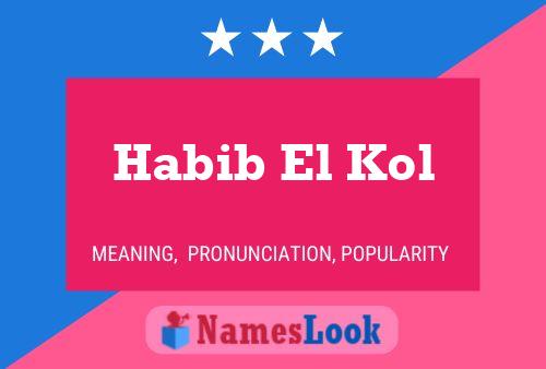 Habib El Kol Name Poster