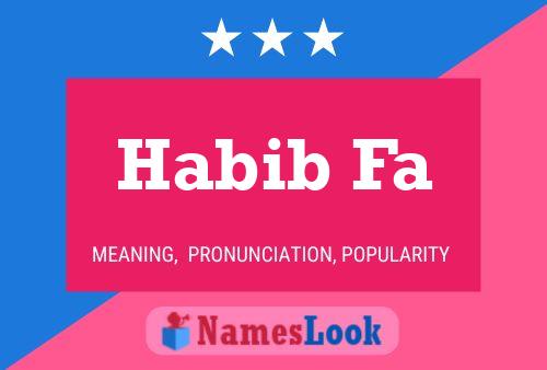 Habib Fa Name Poster