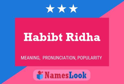 Habibt Ridha Name Poster