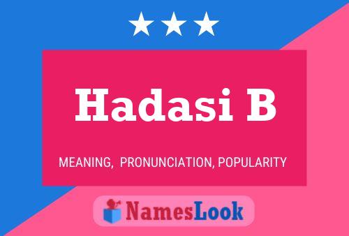 Hadasi B Name Poster