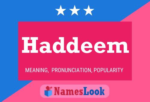 Haddeem Name Poster