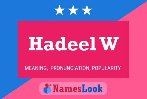 Hadeel W Name Poster