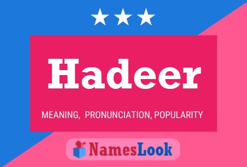 Hadeer Name Poster