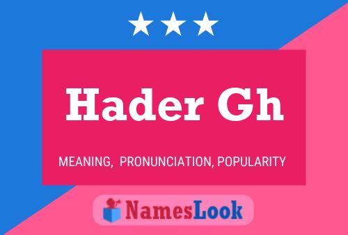 Hader Gh Name Poster