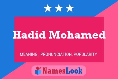 Hadid Mohamed Name Poster