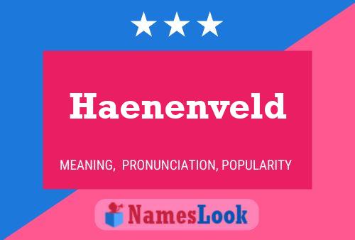 Haenenveld Name Poster