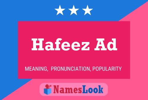 Hafeez Ad Name Poster