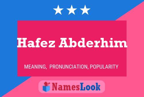 Hafez Abderhim Name Poster