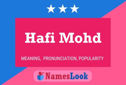 Hafi Mohd Name Poster