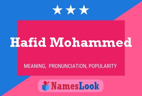 Hafid Mohammed Name Poster