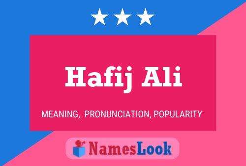 Hafij Ali Name Poster