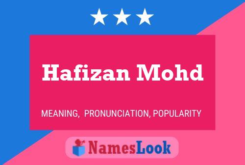 Hafizan Mohd Name Poster