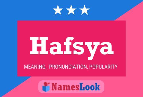 Hafsya Name Poster