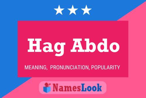 Hag Abdo Name Poster