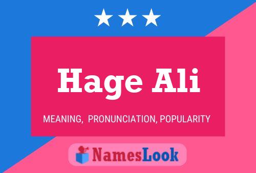 Hage Ali Name Poster