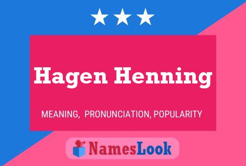 Hagen Henning Name Poster