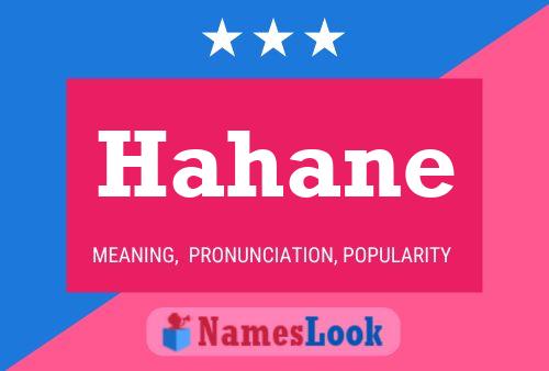 Hahane Name Poster