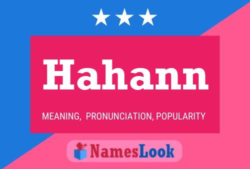 Hahann Name Poster