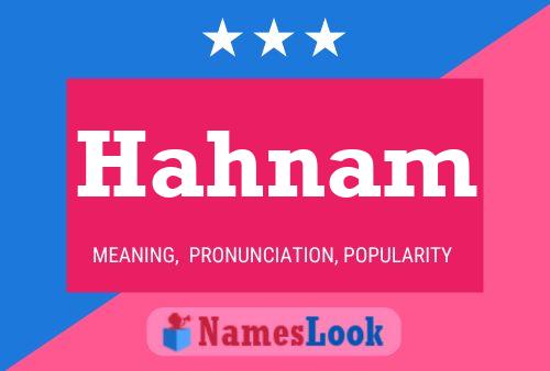 Hahnam Name Poster